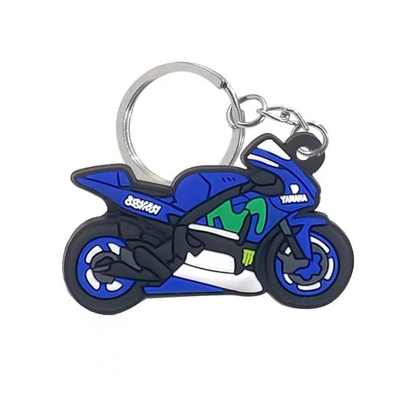 Cartoon Motorcycle Keychain PVC Key Holder Keychain