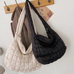 Puffer Quilted Crossbody Bag with Large Capacity