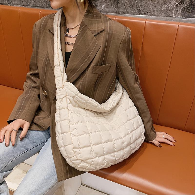 Puffer Quilted Crossbody Bag with Large Capacity