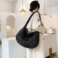 Puffer Quilted Crossbody Bag with Large Capacity