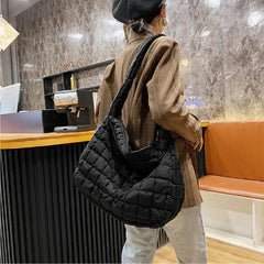 Puffer Quilted Crossbody Bag with Large Capacity