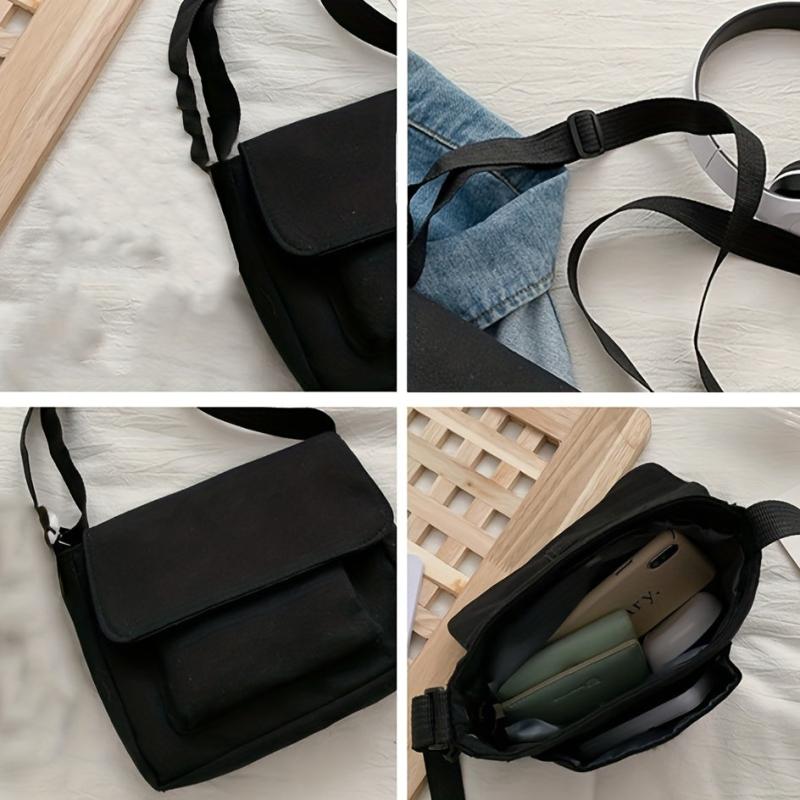 Canvas Shoulder Bag Crossbody School Bag