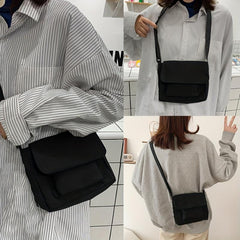 Canvas Shoulder Bag Crossbody School Bag