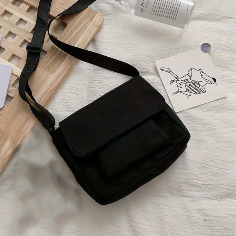 Canvas Shoulder Bag Crossbody School Bag