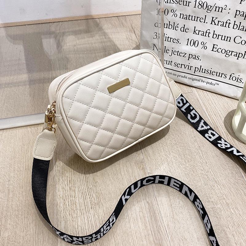 Argyle Quilted Crossbody Bag Square Purse For Women