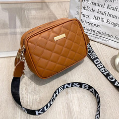 Argyle Quilted Crossbody Bag Square Purse For Women
