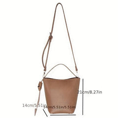 Solid Bucket Bag Set Small Crossbody Bag Women's Shoulder Bag