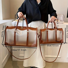 Clear Boston Bag For Women Large Capacity Waterproof Crossbody Bag