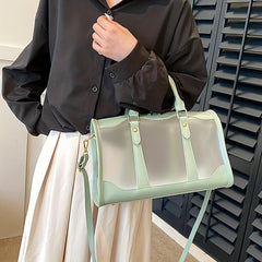 Clear Boston Bag For Women Large Capacity Waterproof Crossbody Bag