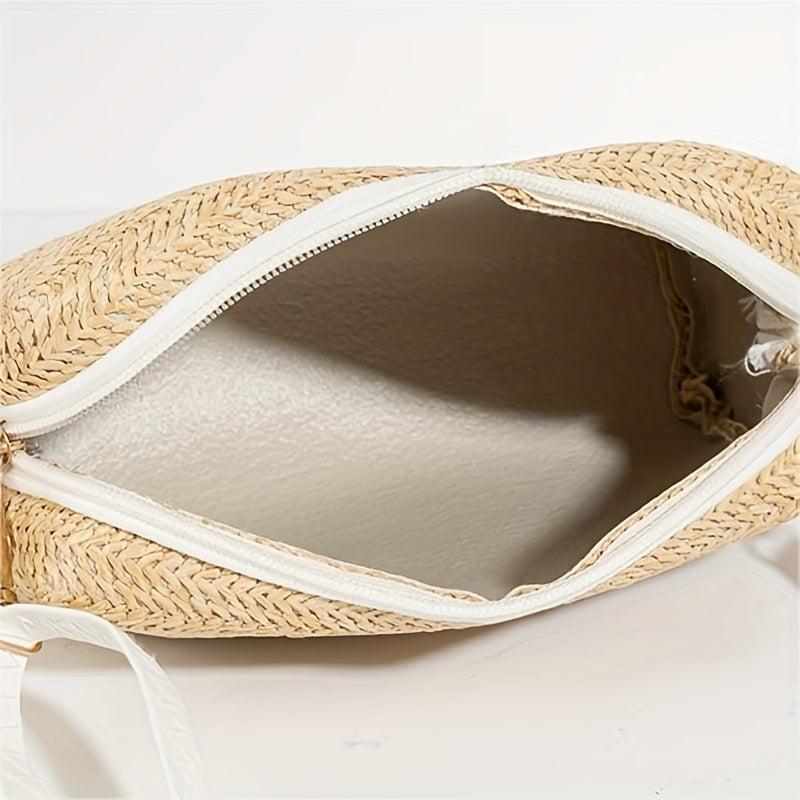 Straw Crossbody Phone Bag Summer Beach Shoulder Bag Women's Handbag