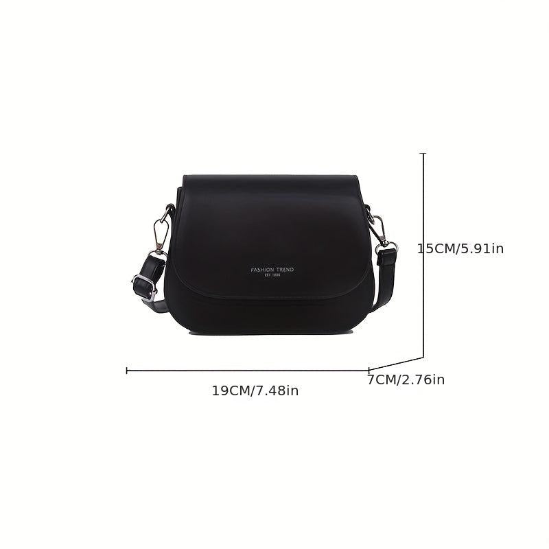 Mini Flap Crossbody Bag Women's Saddle Bag PU Leather