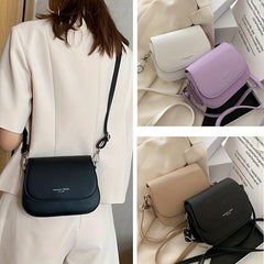Mini Flap Crossbody Bag Women's Saddle Bag PU Leather