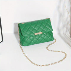 Argyle Quilted Crossbody Bag Chain Shoulder Purse