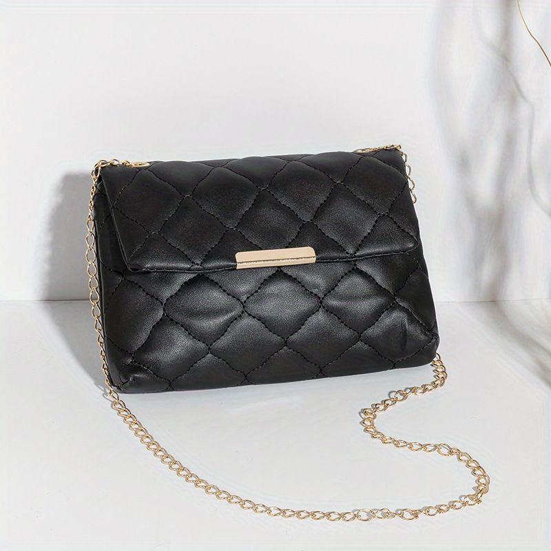 Argyle Quilted Crossbody Bag Chain Shoulder Purse