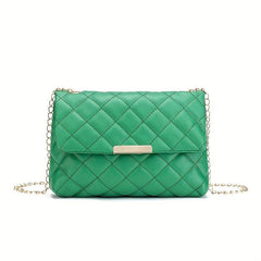 Argyle Quilted Crossbody Bag Chain Shoulder Purse