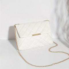 Argyle Quilted Crossbody Bag Chain Shoulder Purse