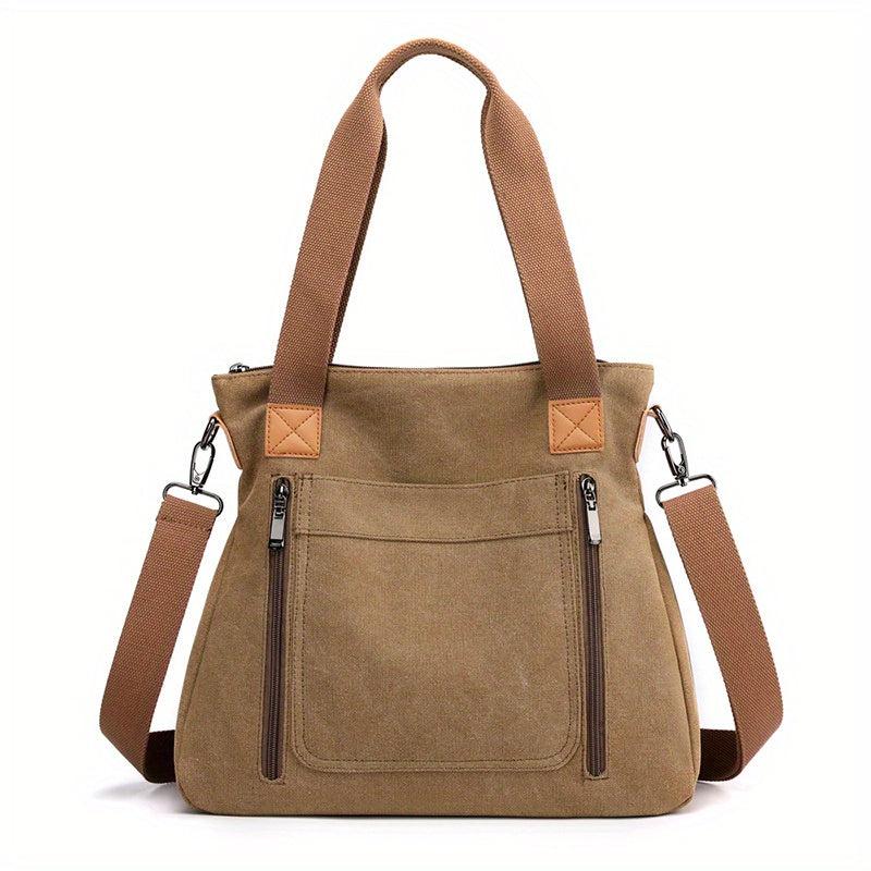 Canvas Crossbody Bag Large Capacity Casual Travel Tote Bag