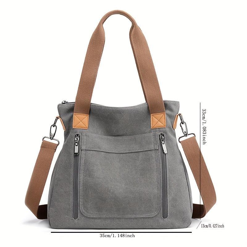 Canvas Crossbody Bag Large Capacity Casual Travel Tote Bag