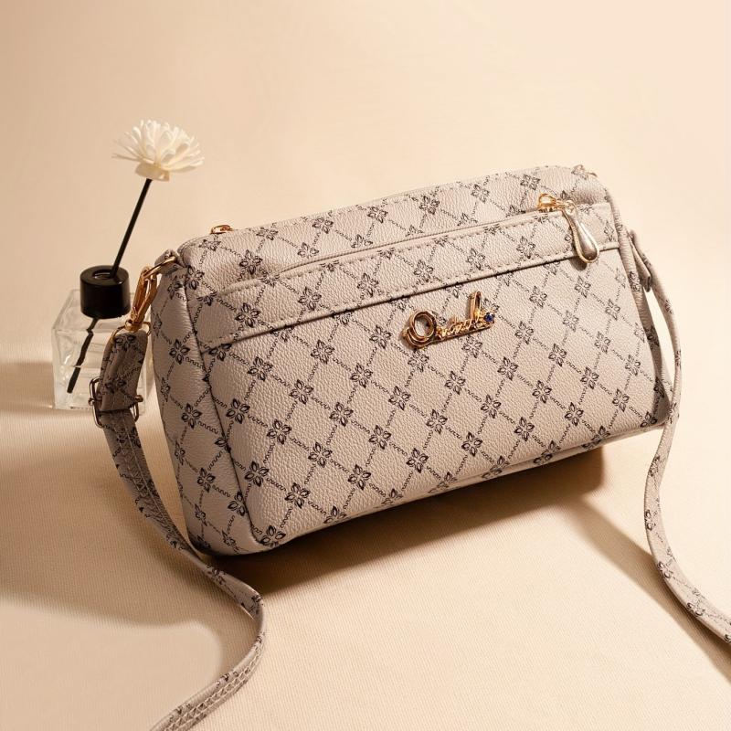 Vintage Argyle Print Crossbody Bag Shoulder Bag Mothers Gift For Mom