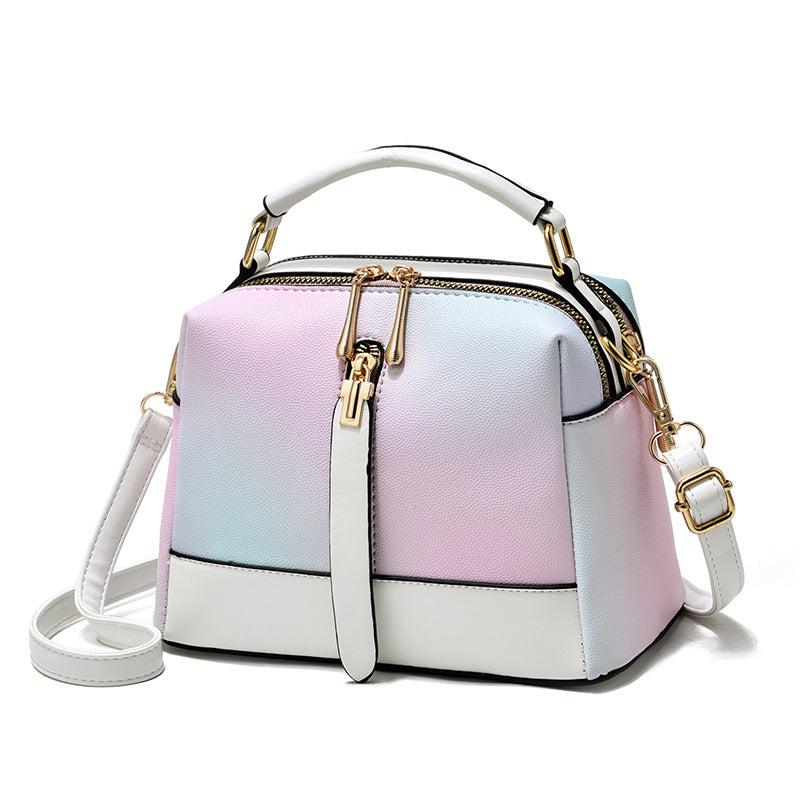 Ombre Crossbody Bag Faux Leather Purse Zipper Shoulder Bag