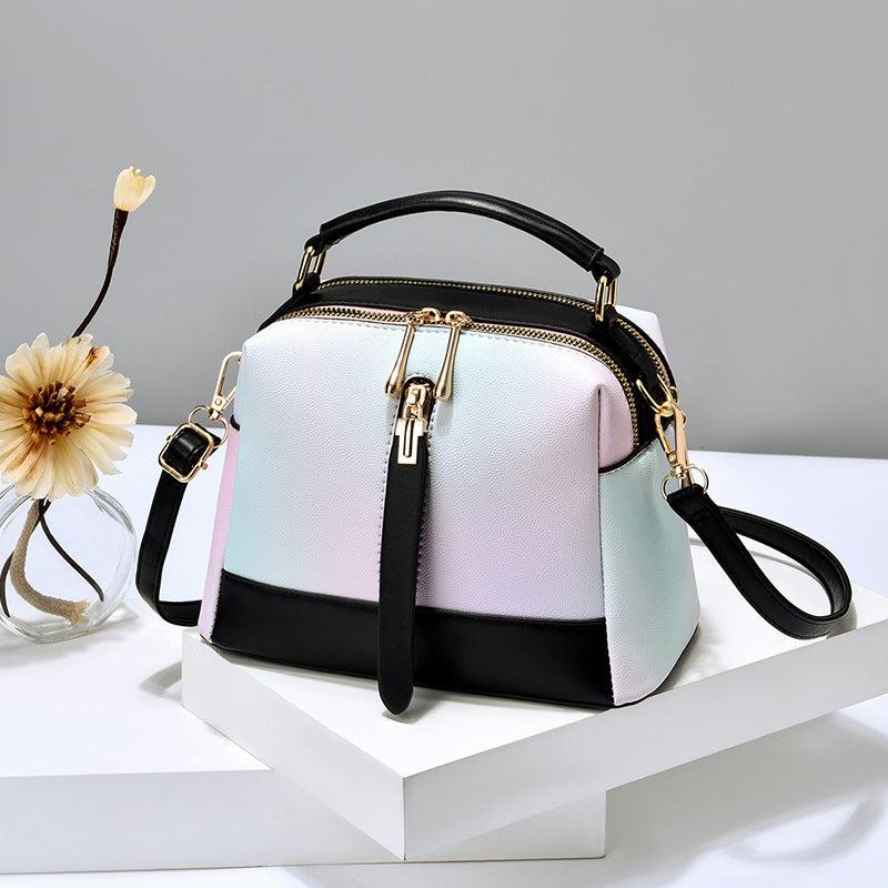 Ombre Crossbody Bag Faux Leather Purse Zipper Shoulder Bag