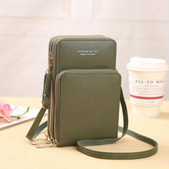 Mini PU Leather Crossbody Bag for Touch Screen Phone