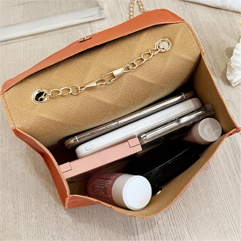 Women's Square Shoulder Bag with Scarf Decor
