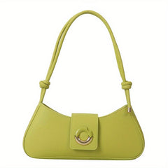 Vintage Underarm Bag PU Shoulder Bag Women's Casual Crescent Hobo Handbag