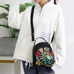 Small Print Crossbody Bag Zipper Sling Bag Casual Bag