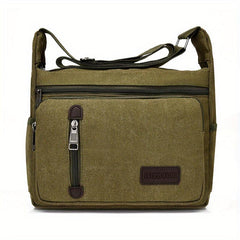 Functional Canvas Crossbody Bag Military Travel Hiking Shoulder Bag