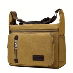 Functional Canvas Crossbody Bag Military Travel Hiking Shoulder Bag
