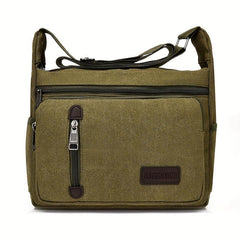Functional Canvas Crossbody Bag Military Travel Hiking Shoulder Bag