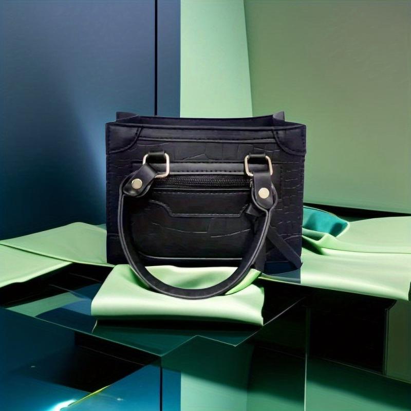Stylish Crossbody Bag Solid PU Leather Shoulder Handbag