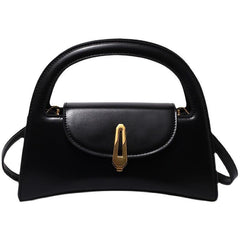 Satchel Bag Shoulder Bag Metal Button Detachable Strap