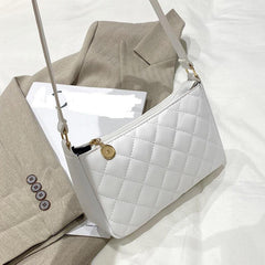 Argyle Quilted Shoulder Purse Solid Handbag for Women
