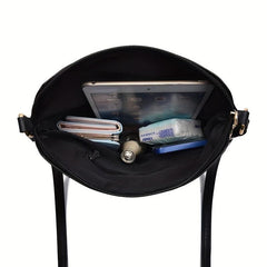 Solid Square Bag Tassel Zipper Shoulder Crossbody Bag