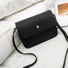 Minimalist Square Crossbody Bag Small Faux Leather Flap Purse Shoulder Bag