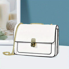 Small Chain Crossbody Bag Solid Square Purse for Women