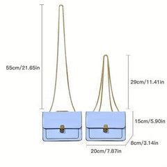 Small Chain Crossbody Bag Solid Square Purse for Women