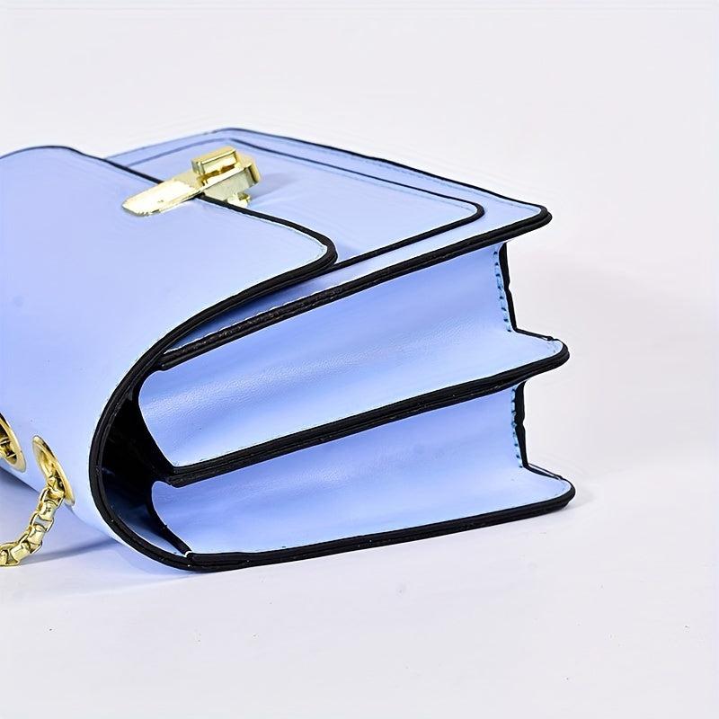 Small Chain Crossbody Bag Solid Square Purse for Women