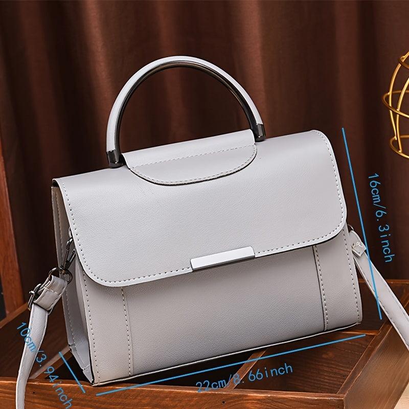 Crossbody Bag Women's Top Handle Purse Faux Leather Flap Shoulder Bag