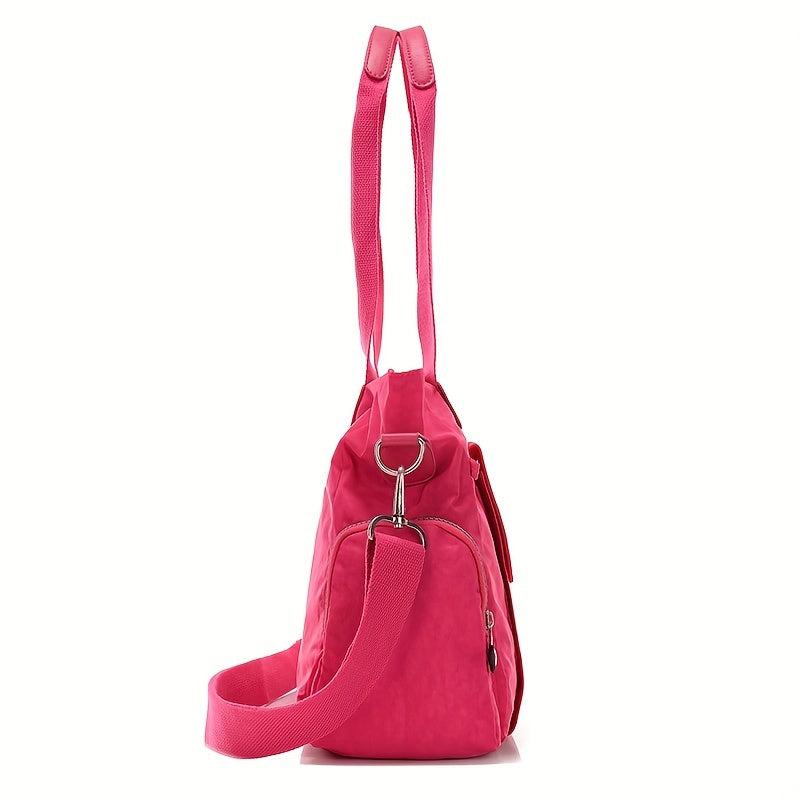 Large Capacity Solid Shoulder Bag Portable Top Handle Handbag
