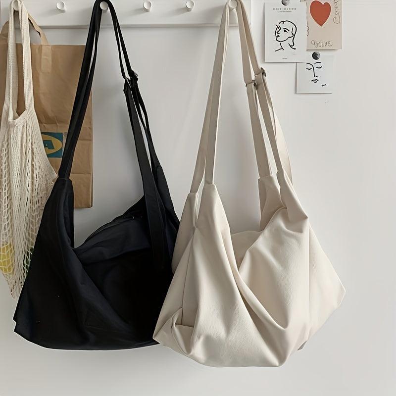 Literary Canvas Crossbody Bag Large Capacity Hobo Bag For Travel Sports