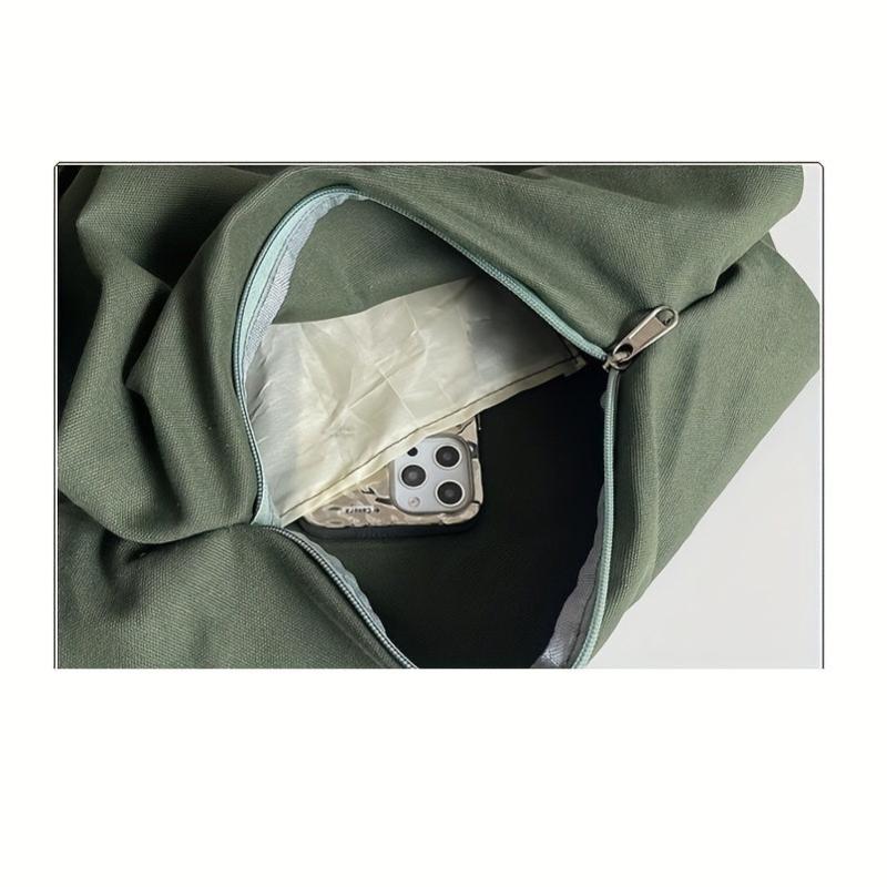 Literary Canvas Crossbody Bag Large Capacity Hobo Bag For Travel Sports