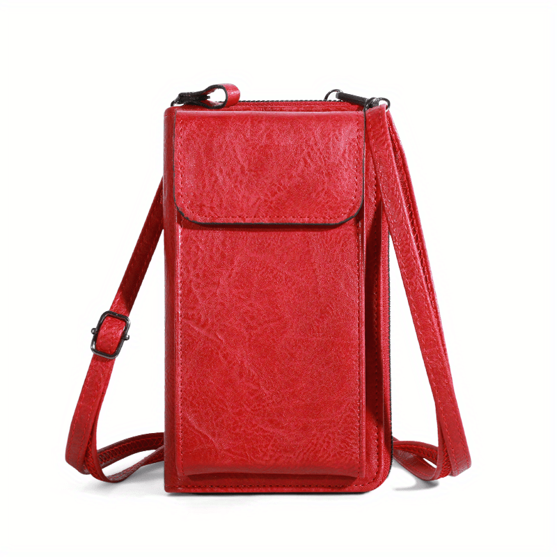 Vintage Mini PU Leather Crossbody Phone Bag Wallet