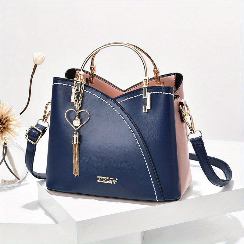 Tassel Crossbody Bag with Top Ring for Work