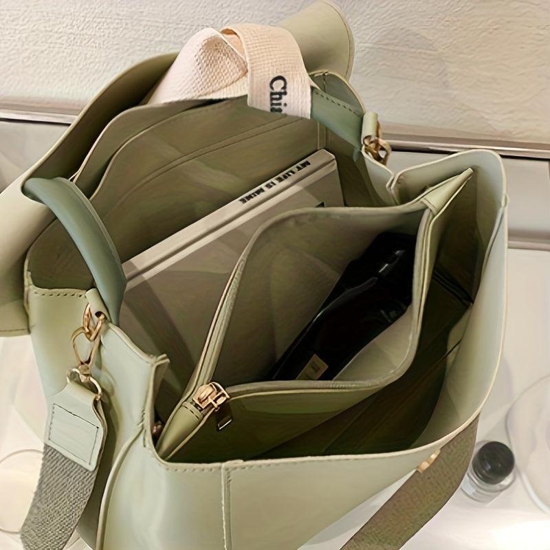 Minimalist Flap Hobo Bag PU Leather Handbag Women's Tote & Shoulder Purse