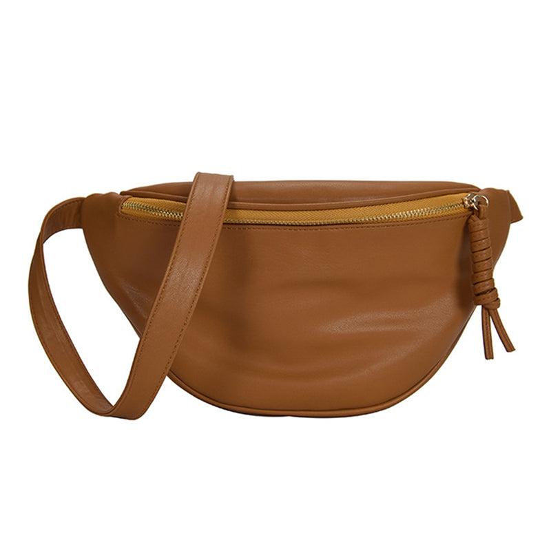 Casual Solid Crossbody Bag Women's Shoulder Bag Chest Bag Zipper Fanny Pack