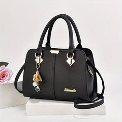 PU Leather Handbag Large Capacity Satchel Purse Women's Crossbody Bag
