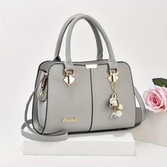 PU Leather Handbag Large Capacity Satchel Purse Women's Crossbody Bag